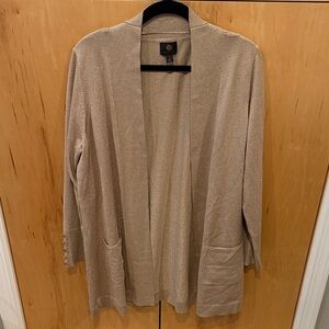 JM Collection Shimmering Beige Cardigan